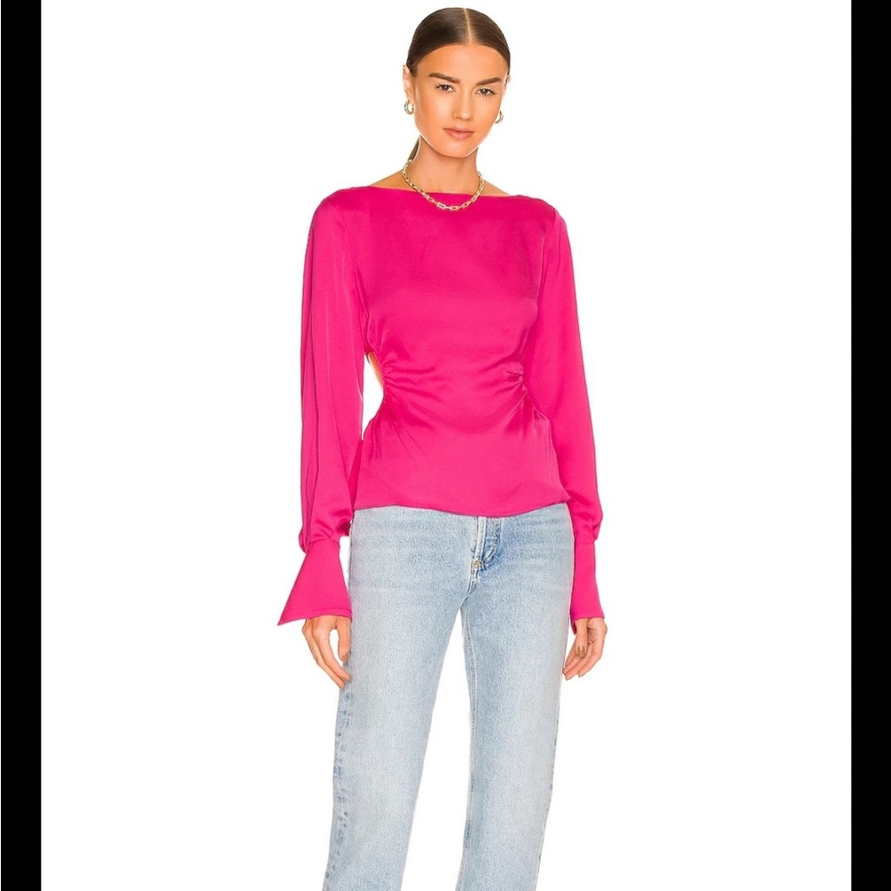 NWT L’Academie Marlene Blouse In Pink